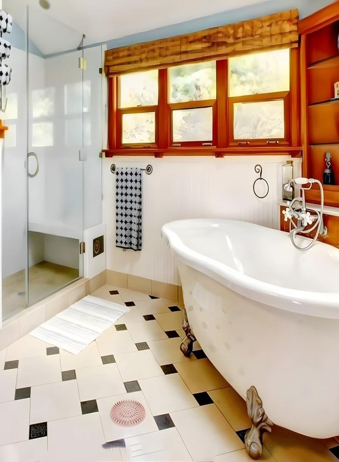 Wipsor Silicone Hair Catcher Drain Cover Bathroom Durable Silicone Hair Catcher Stopper Shower Drain Covers for Bathtub and Kitchen Catcher Cover Protector Filter Stopper Sink Sewer Drainer (Pack of 5) (5) - Image 2